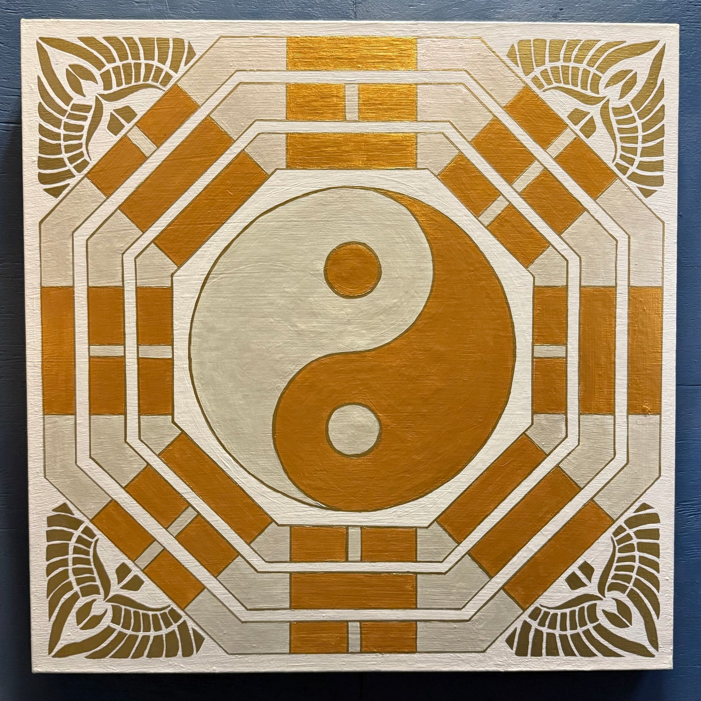 Bagua Yin Yang with Archangel Wings (24x24”)